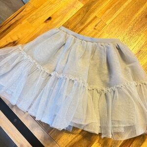 Old Navy Silver A-Line Tulle Skirt